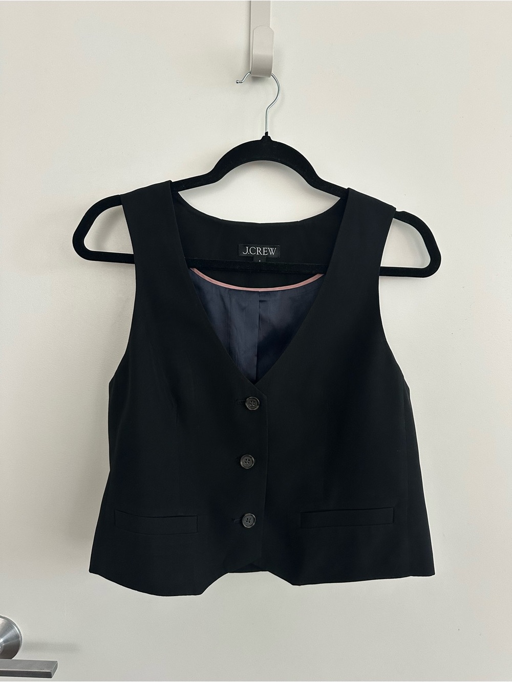 J. Crew Black Suit Vest Top